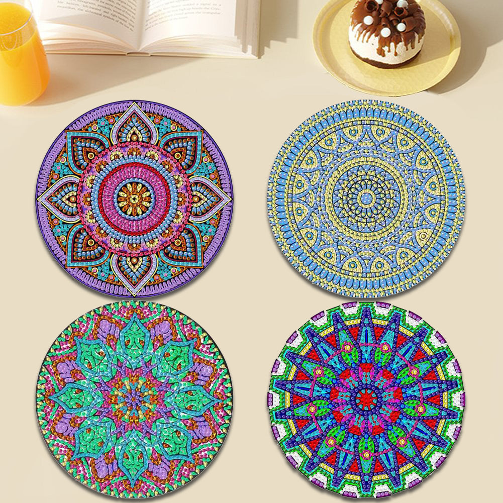 4PCS Diamond Painting Placemats Dish Mats | Mandala