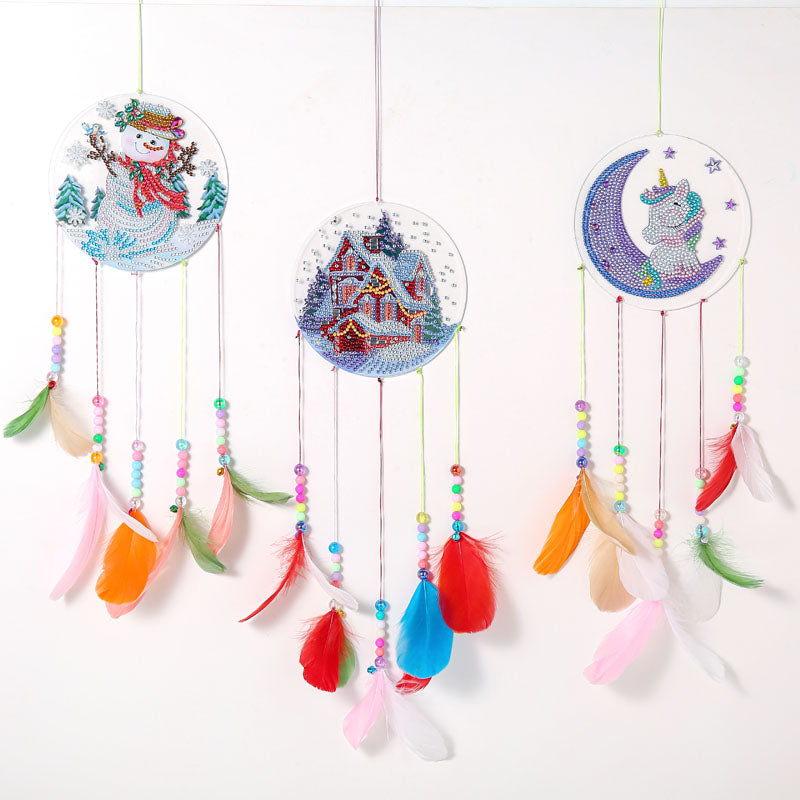 Dream Catcher Décoration Artisanat Cadeaux faits à la main-Chambre à coucher Décorations pour la maison | Papillons en fleurs