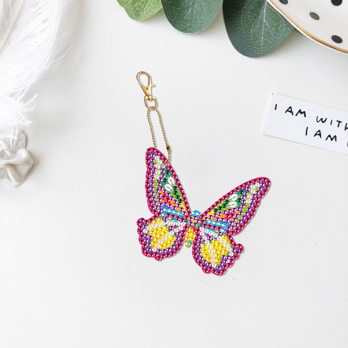 DIY keychain | Butterfly | Double-sided | Five Piece Set