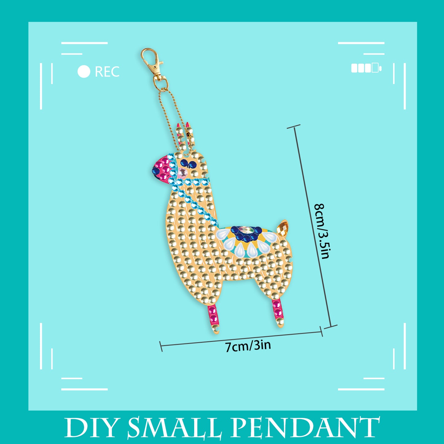 DIY keychain | Horse | Double-sided | Five Piece Set