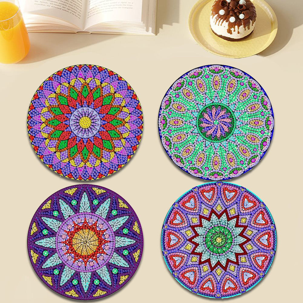 4PCS Diamond Painting Placemats Dish Mats | Mandala