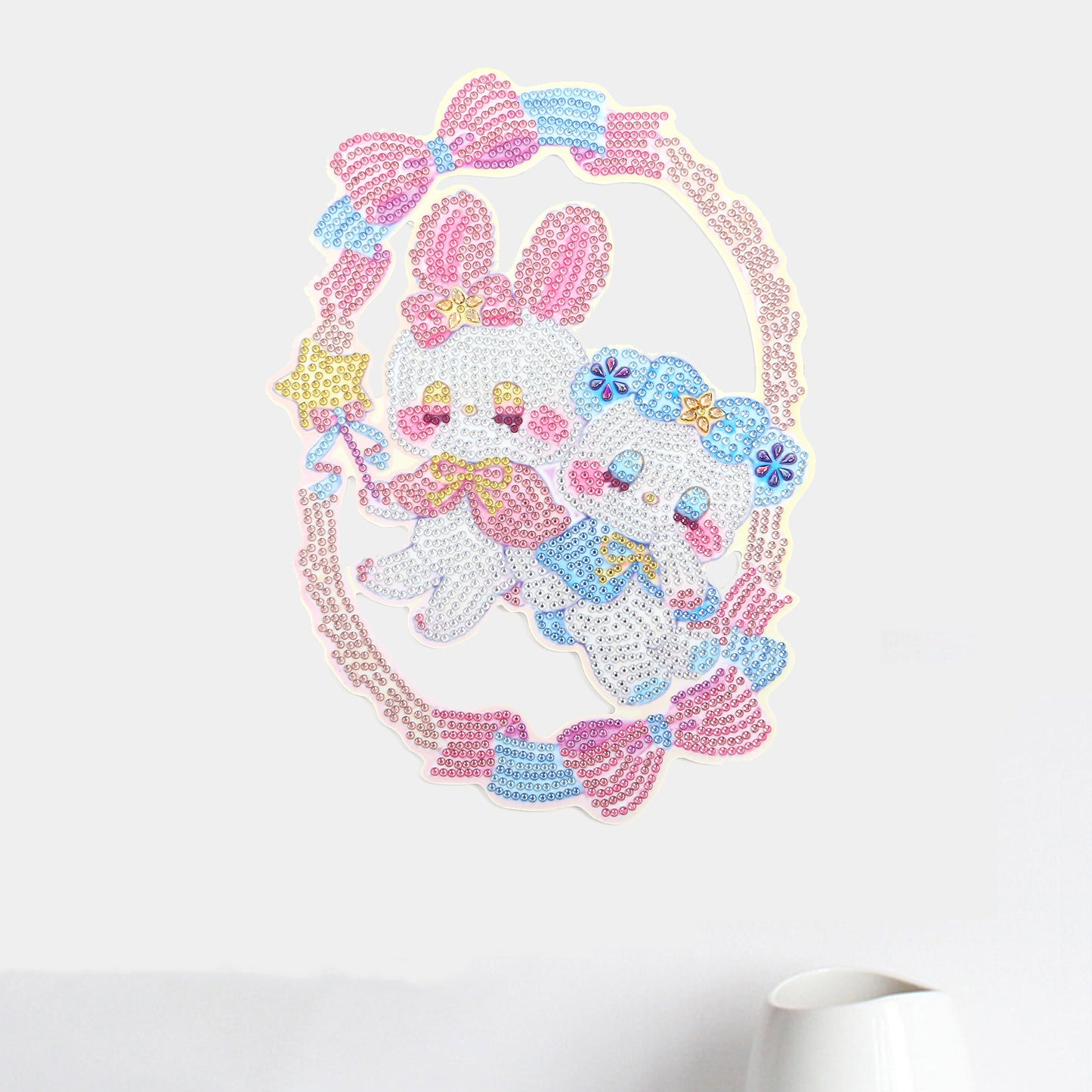 DIY Diamond Painting Wreath - Rabbit