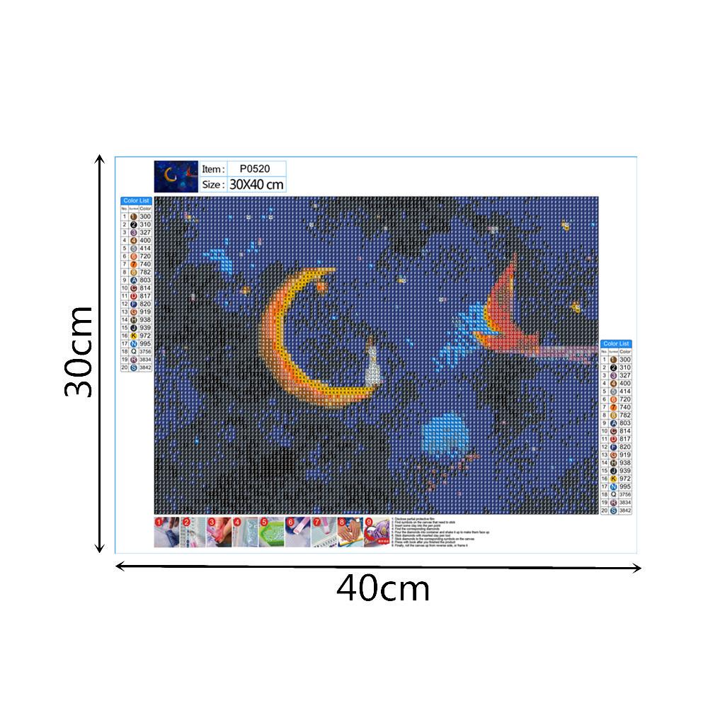 Starry sky Scenery | Full Round Diamond Painting Kits