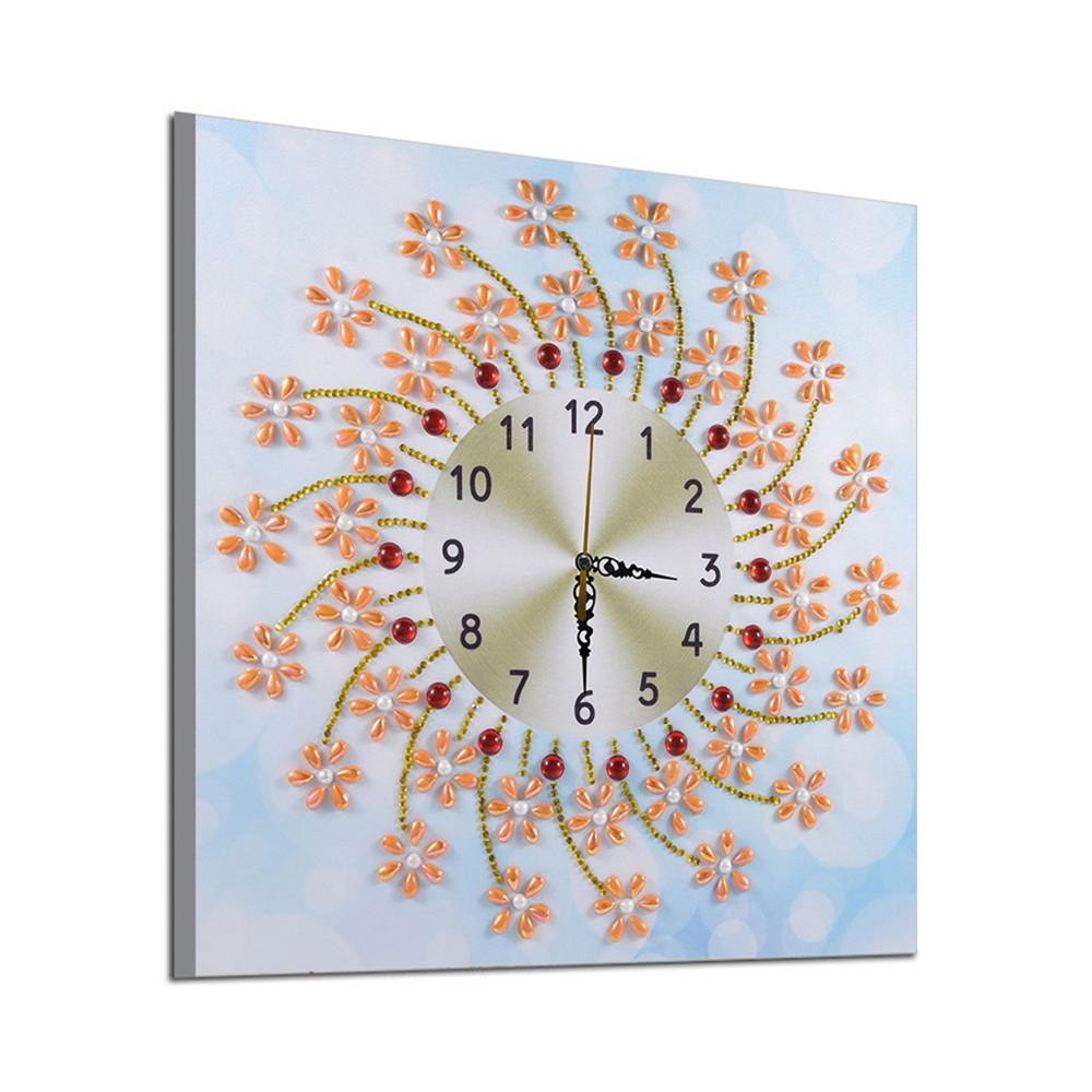 flower clock | Crystal Rhinestone  | Full Round Diamond Painting Kits