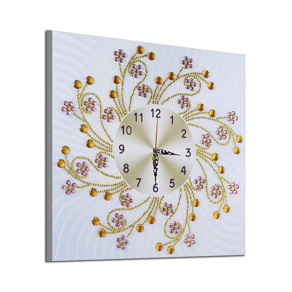 flower clock | Crystal Rhinestone  | Full Round Diamond Painting Kits