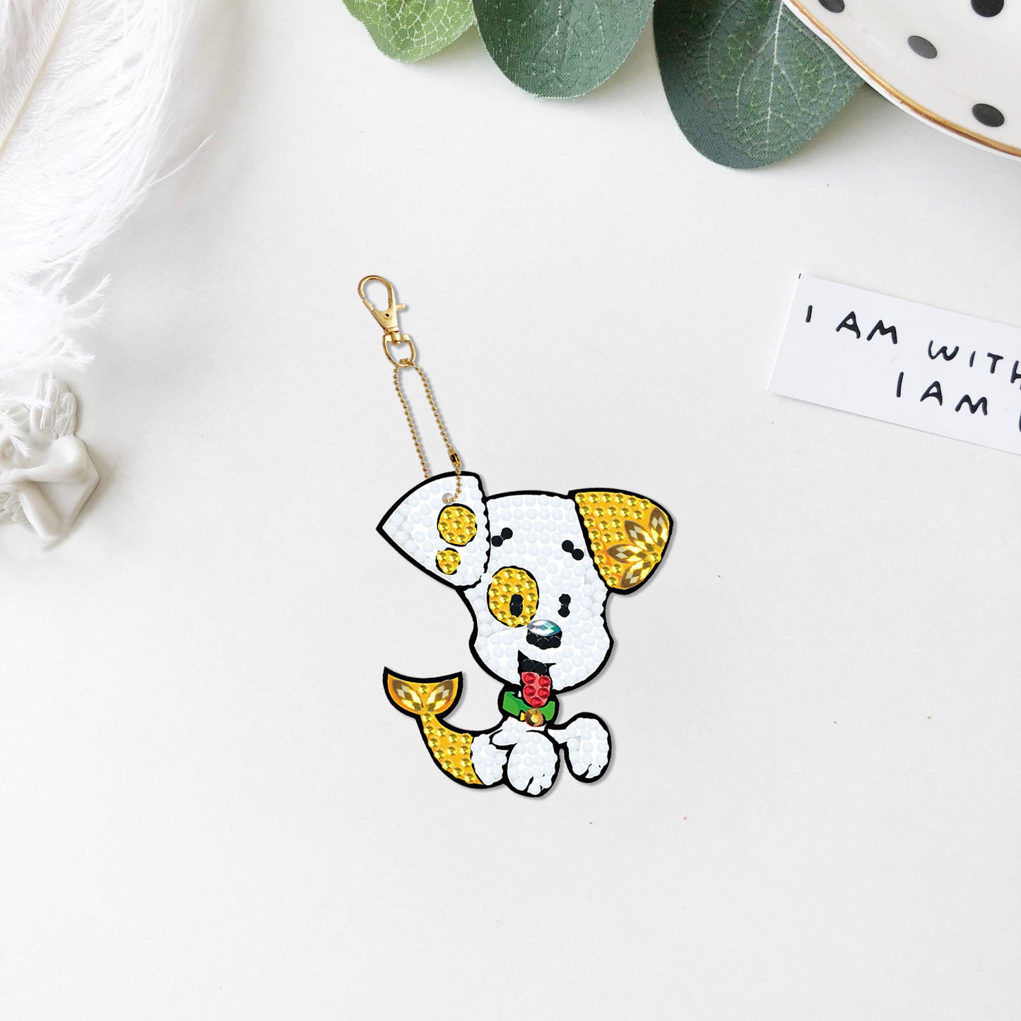 DIY keychain | Dog | Double-sided | Five Piece Set