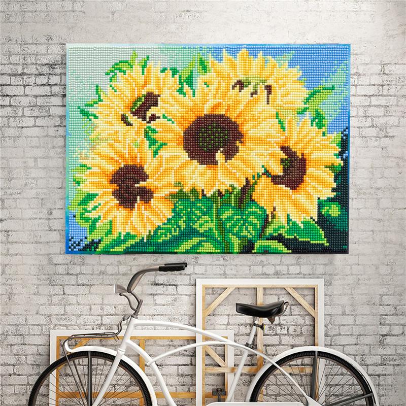 Sunflower  | Full Round Diamond Painting Kits（With Frame）