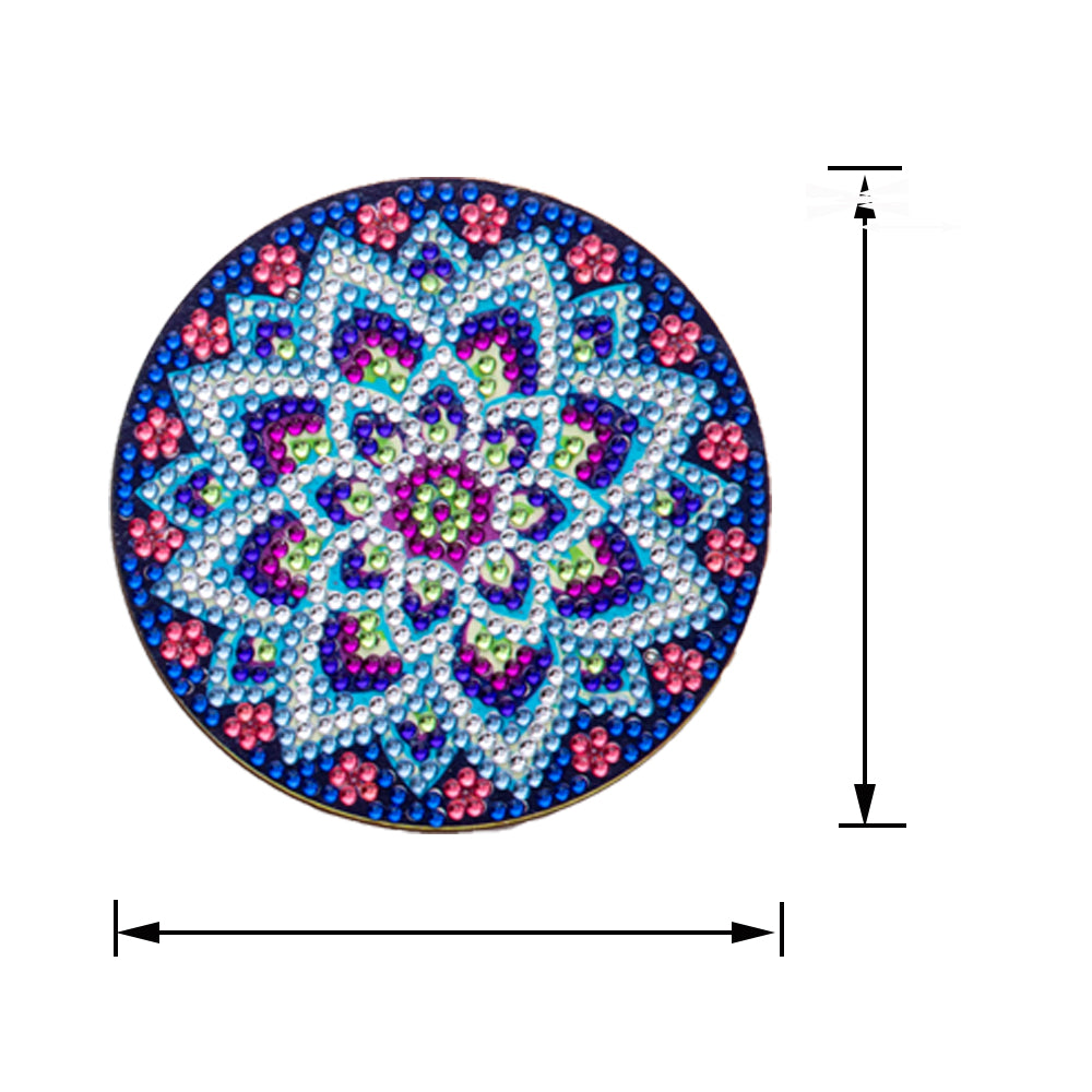 8-teiliges Set zum Selbermachen speziell geformter Diamant-Gemälde-Untersetzer | Mandalas