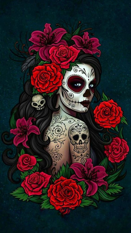 Rose Skull | Full Round/Square Diamond Painting Kits