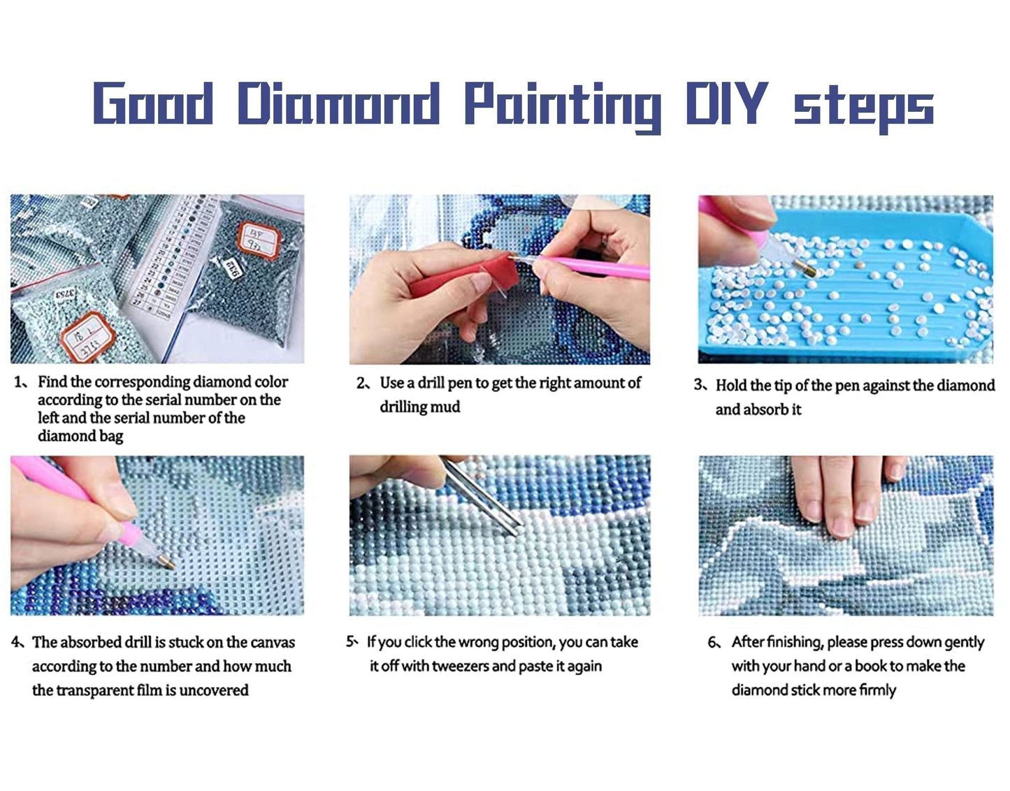 Vollständige Runde/Quadratische Diamond Painting Kits | Farbe