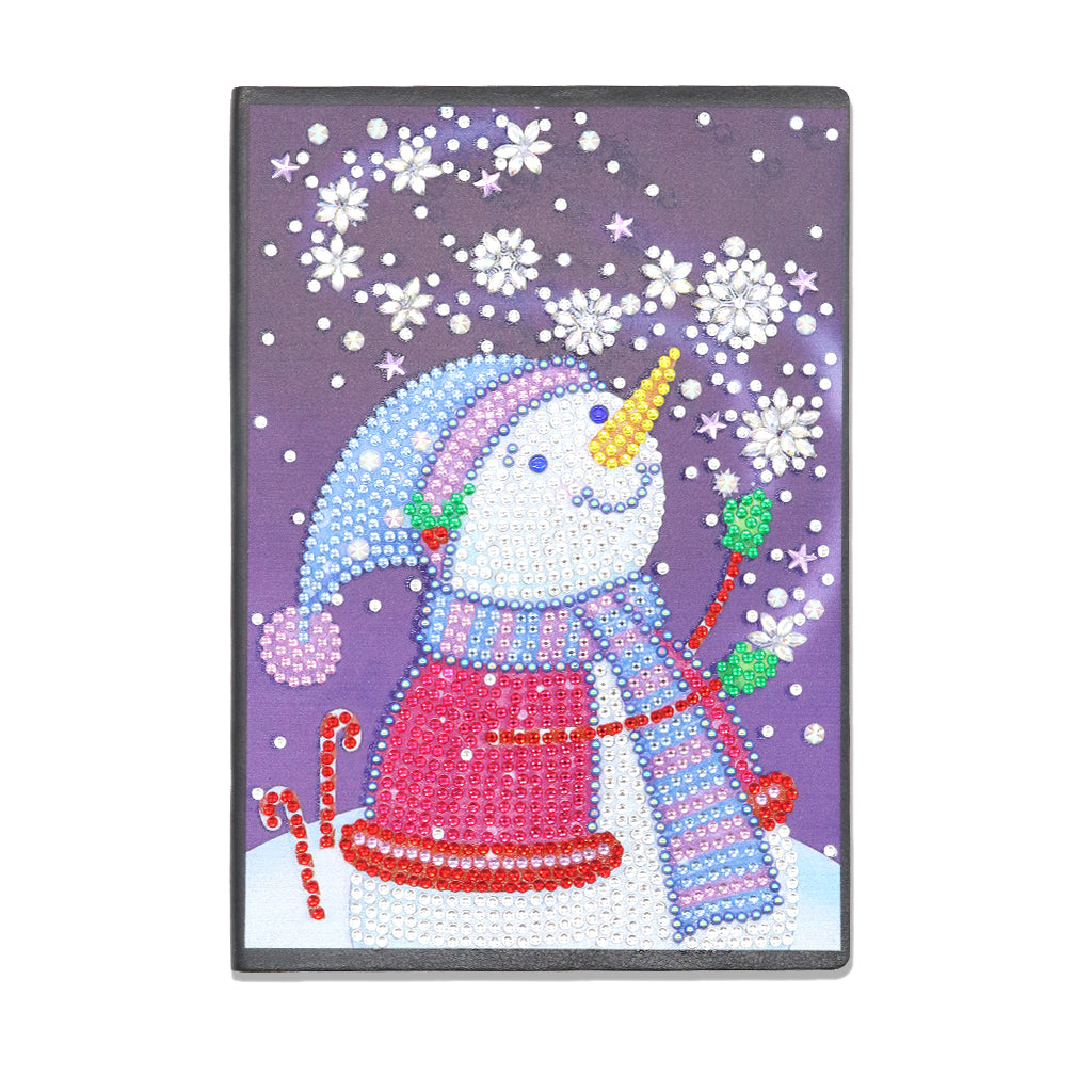 A5 5D Notebook DIY Part Special Shape Rhinestone Diary Book | Snowman