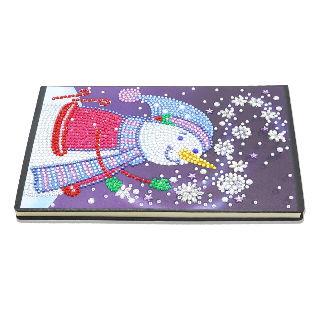 A5 5D Notebook DIY Part Special Shape Rhinestone Diary Book | Snowman