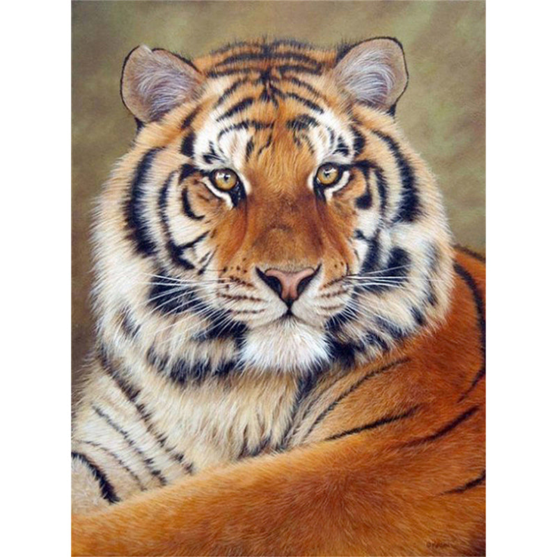 Tigre | Kits complets de peinture au diamant rond