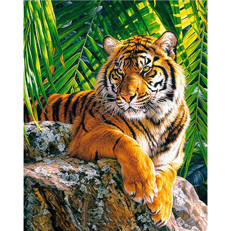 Tigre | Kits complets de peinture au diamant rond