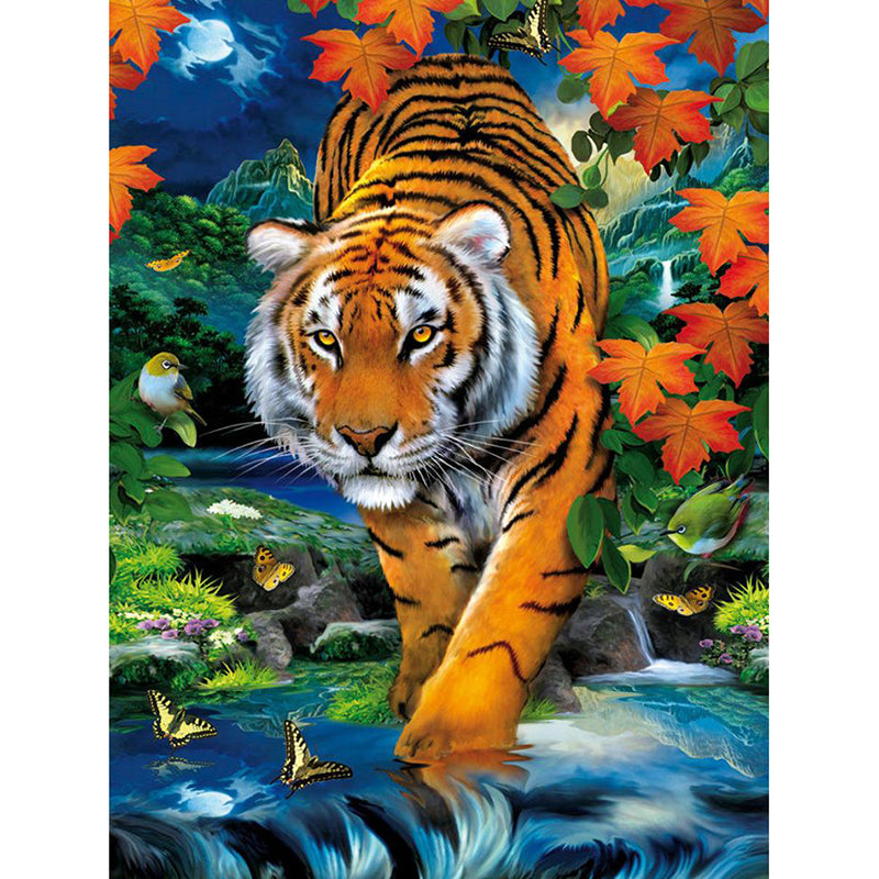 Tigre | Kits complets de peinture au diamant rond