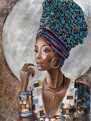 Femme Africaine | Kits complets de peinture au diamant 