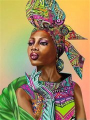 Femme Africaine | Kits complets de peinture au diamant 