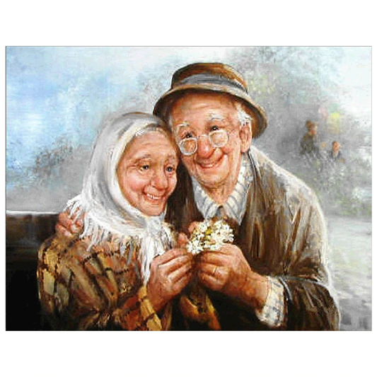 elderly couple | Full Round/Square Diamond Painting Kits