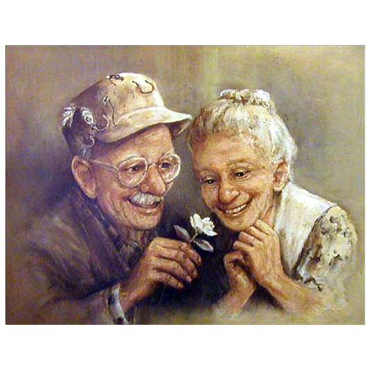 elderly couple | Full Round/Square Diamond Painting Kits