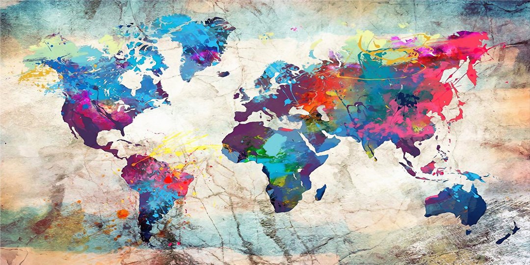 World Map | Full Round/square Diamond Painting Kits