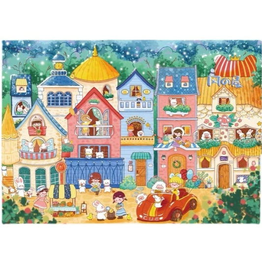 Cartoon House | Full Round/Square Diamond Painting Kits | 40x60cm | 50x70cm