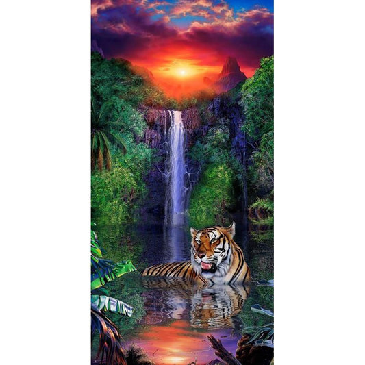 Tiger | Full Round/Square Diamond Painting Kits | 40x80cm | 50x100cm