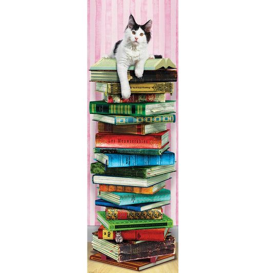 Book Cat | Full Round/Square Diamond Painting Kits | 30x90cm