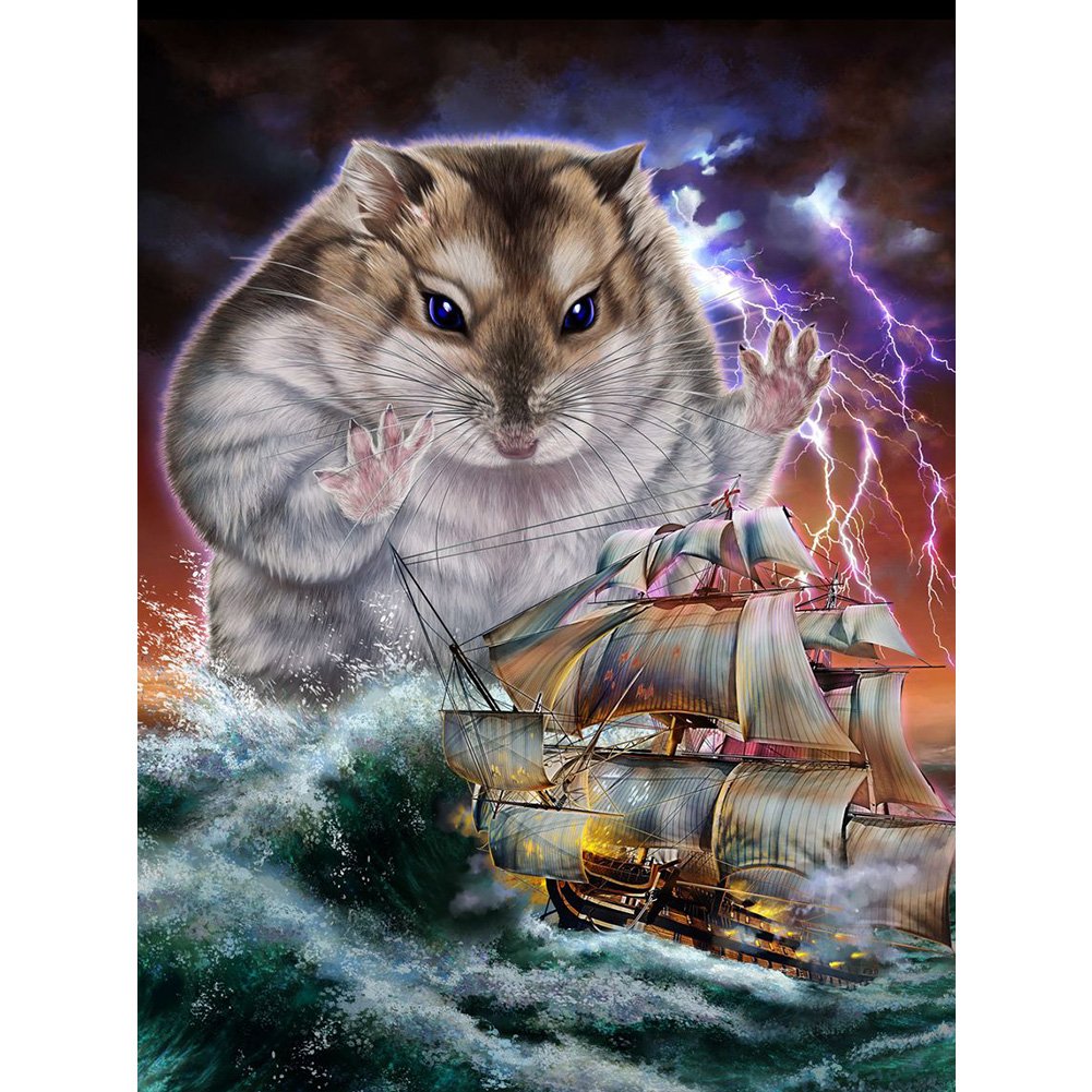 Animal Sailboat | Full Round/Square Diamond Painting Kits