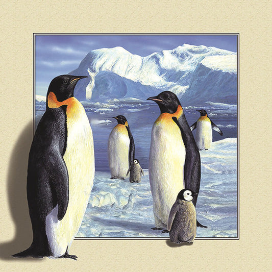Pinguin | Vollständige Runde/Quadratische Diamond Painting Kits | 30x30-50x50cm 