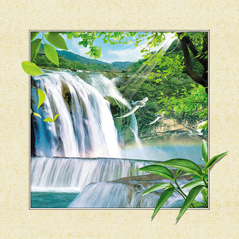 Cascade | Kits complets de peinture diamant rond/carré | 30x30-50x50cm 