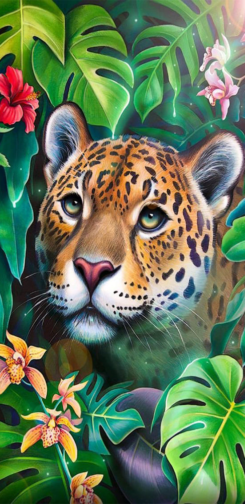 Tiger | Vollständige Runde/Quadratische Diamond Painting Kits | 40x80cm | 50 x 100 cm