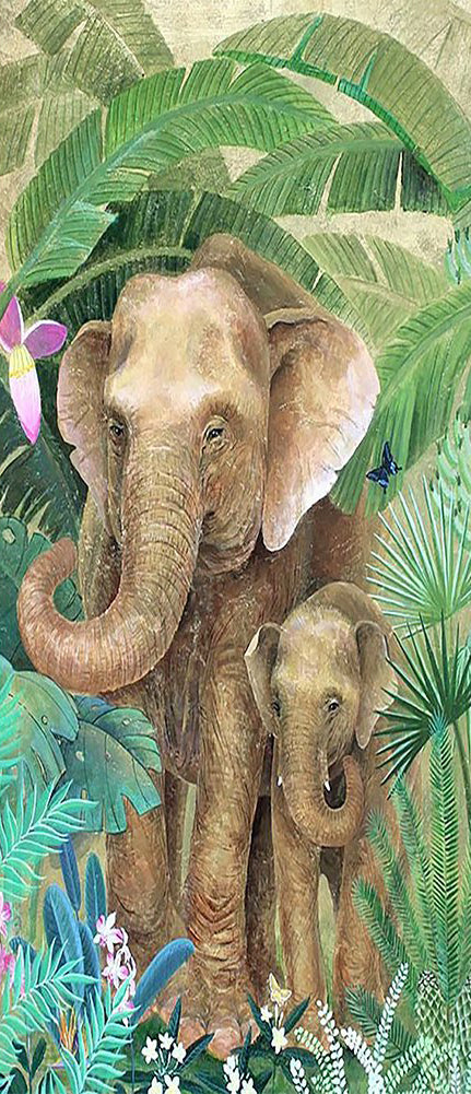 Elefant | Vollständige Runde/Quadratische Diamond Painting Kits | 30x90cm