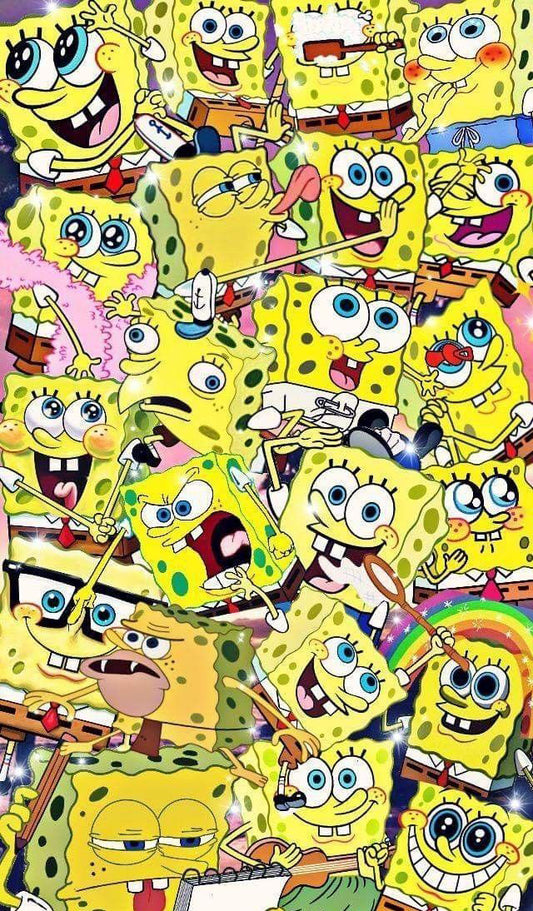 SpongeBob Schwammkopf | Vollständige Runde/Quadratische Diamond Painting Kits | 30x50cm | 40 x 70 cm