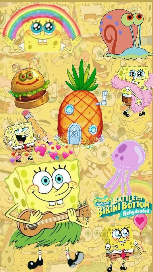 SpongeBob Schwammkopf | Vollständige Runde/Quadratische Diamond Painting Kits | 30x50cm | 40 x 70 cm