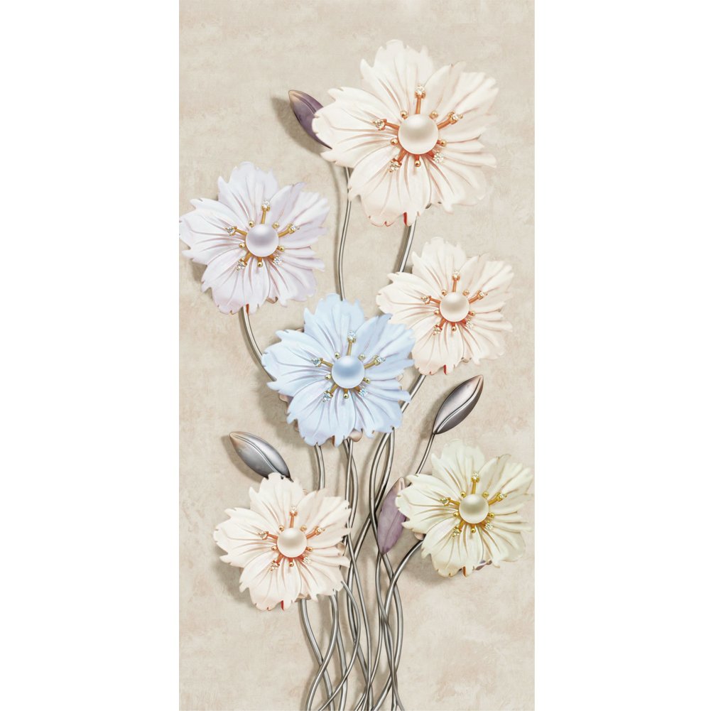 Fleur | Kits complets de peinture diamant rond/carré | 40x80cm