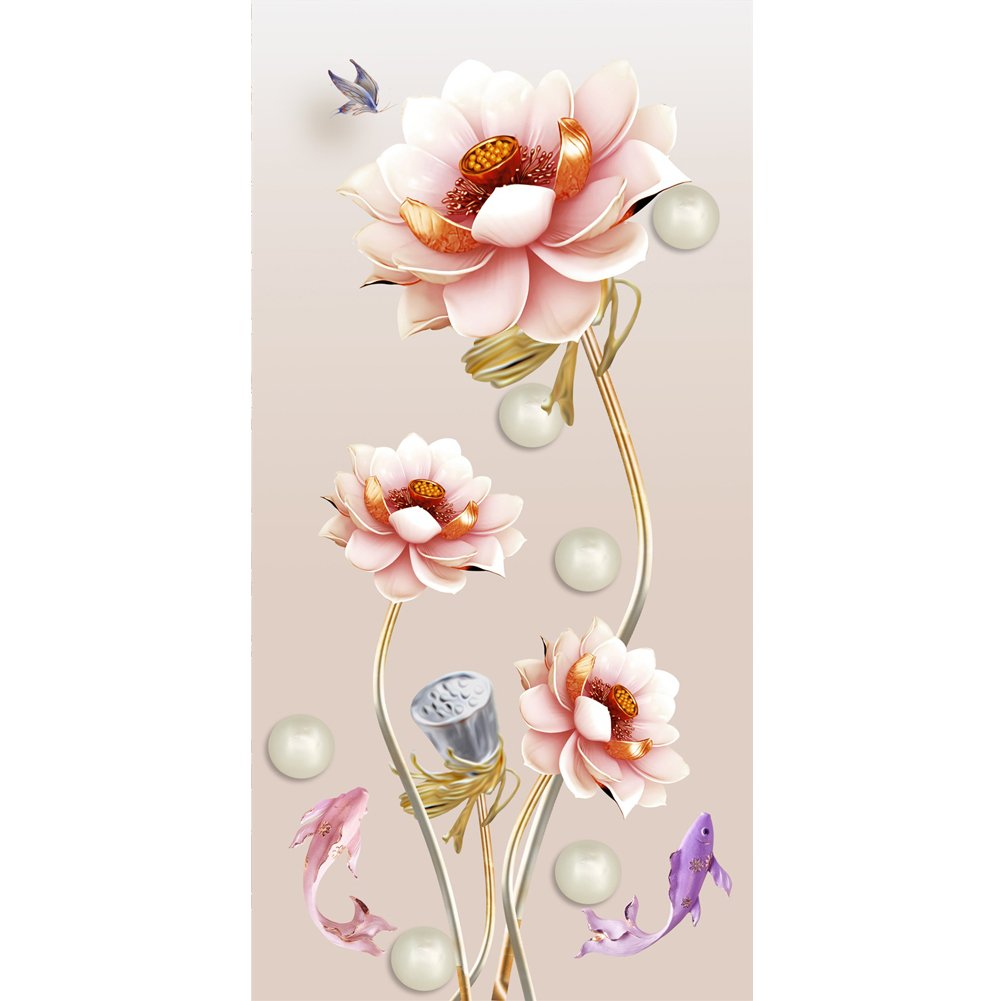 Blume | Vollständige Runde/Quadratische Diamond Painting Kits | 40 x 80 cm