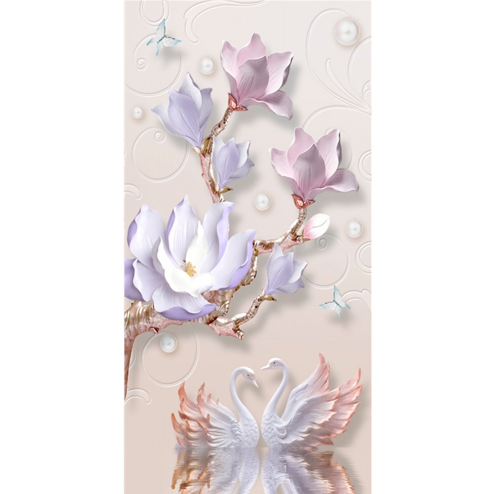 Blume | Vollständige Runde/Quadratische Diamond Painting Kits | 40 x 80 cm