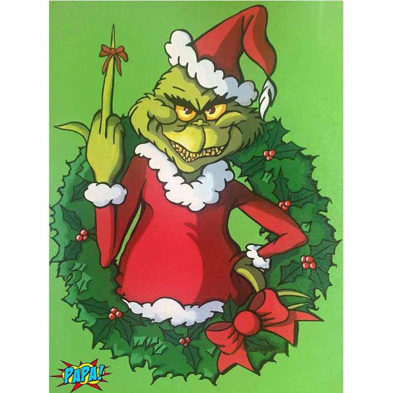 Grinch | Full Round/Square Diamond Painting Kits | 30x40cm