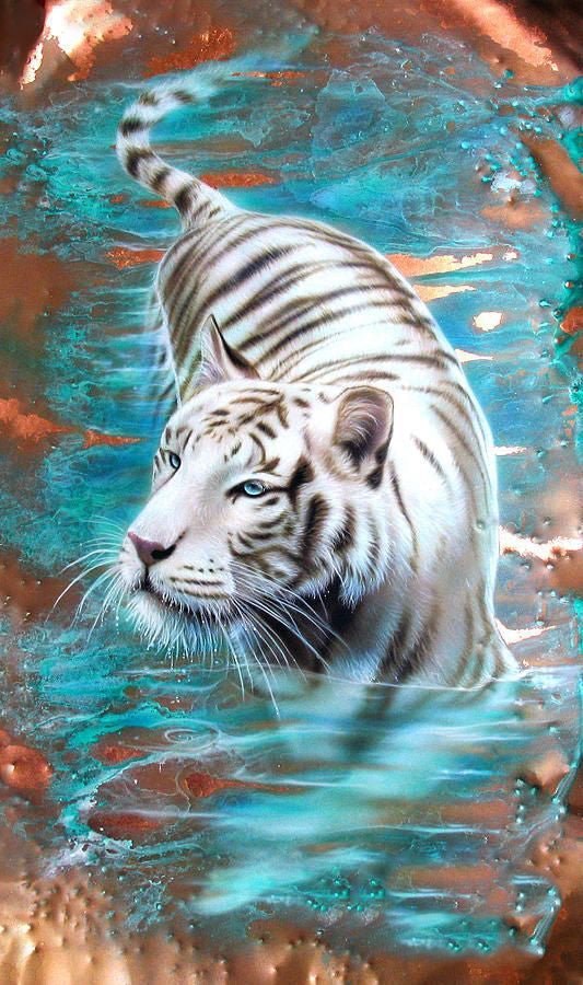 Tigre | Kits complets de peinture diamant rond/carré | 40x70cm