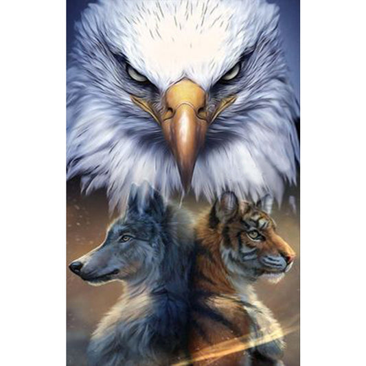 Eagle Wolf | Full Round/Square Diamond Painting Kits | 40x60cm