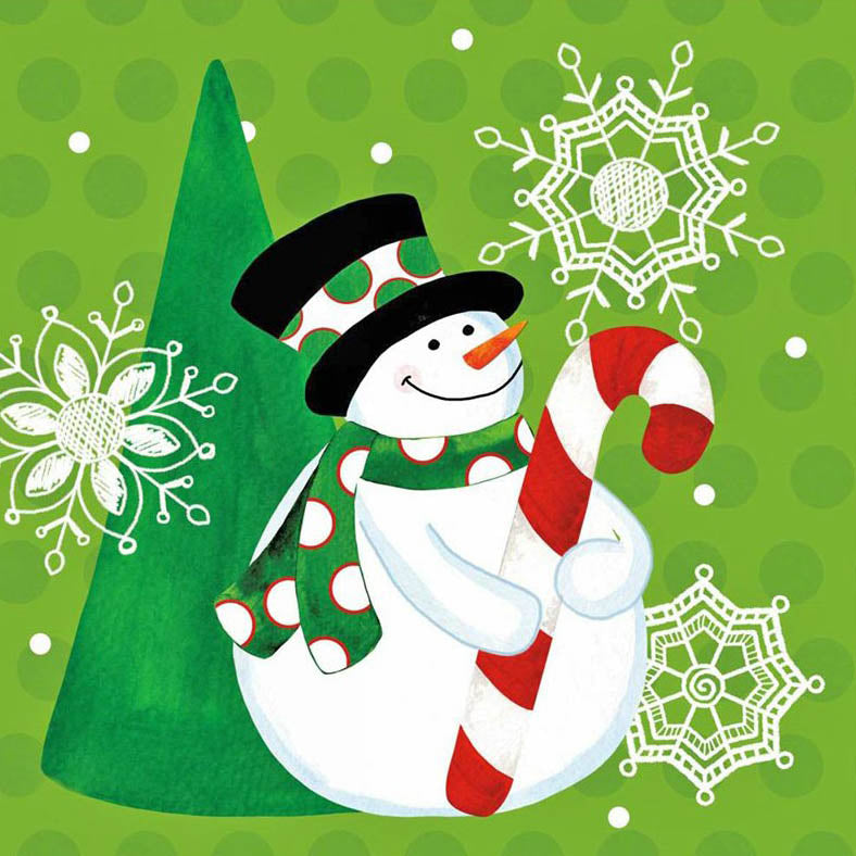 Snowman | Full Round/Square Diamond Painting Kits | 20x20-40x40cm