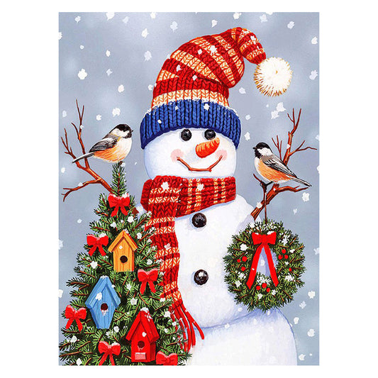 Christmas Snowman | Full Round Diamond Painting Kits