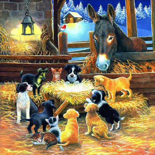 Tiere | Vollständige Runde/Quadratische Diamond Painting Kits | 20x20-40x40cm 