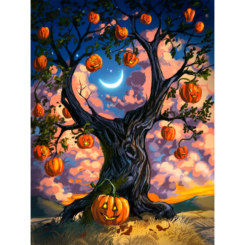 Halloween Tree | Full Round/Square Diamond Painting Kits | 40x50cm-50x70cm