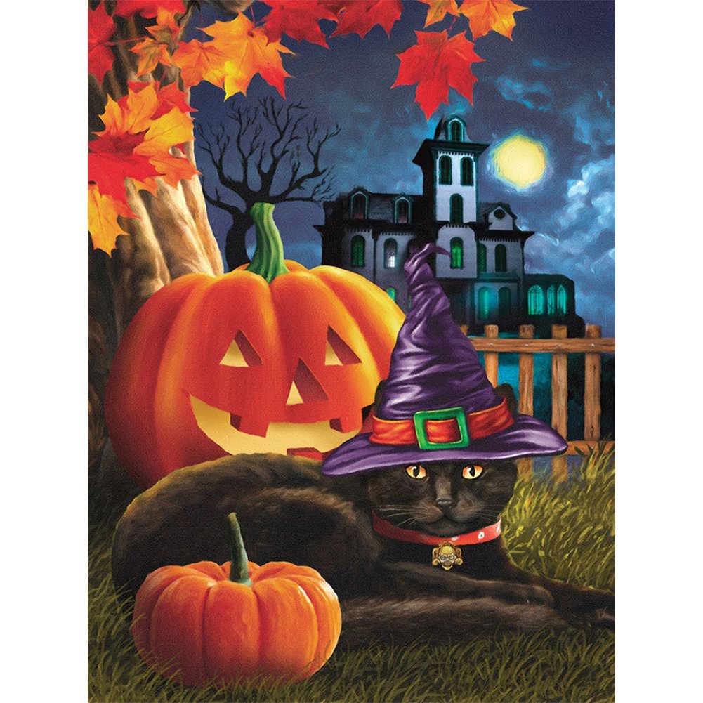 Halloween Pumpkin | Full Round/Square Diamond Painting Kits | 40x50cm-50x70cm