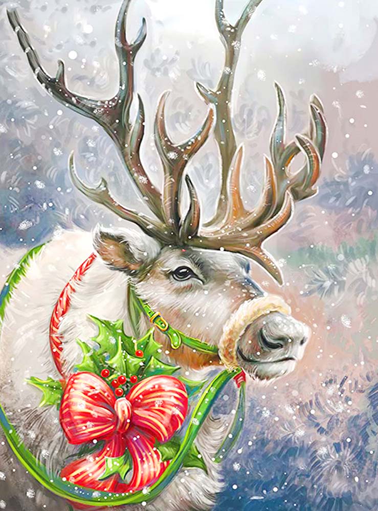 Christmas Deer | Full Round/Square Diamond Painting Kits