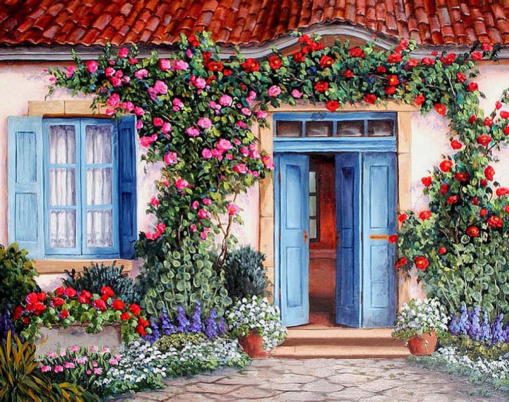 Garden Door | Full Round/Square Diamond Painting Kits