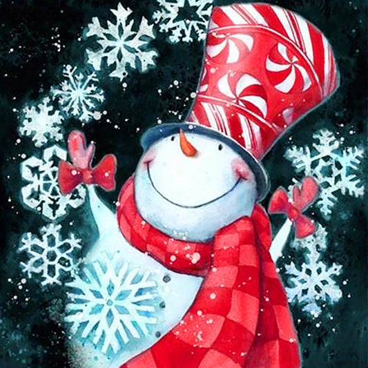 Snowman | Full Round/Square Diamond Painting Kits | 20x20-40x40cm