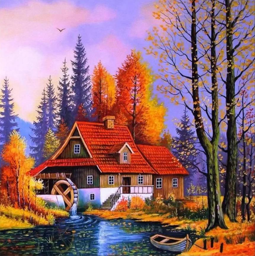 Landschaft | Vollständige Runde/Quadratische Diamond Painting Kits | 20x20-50x50cm 