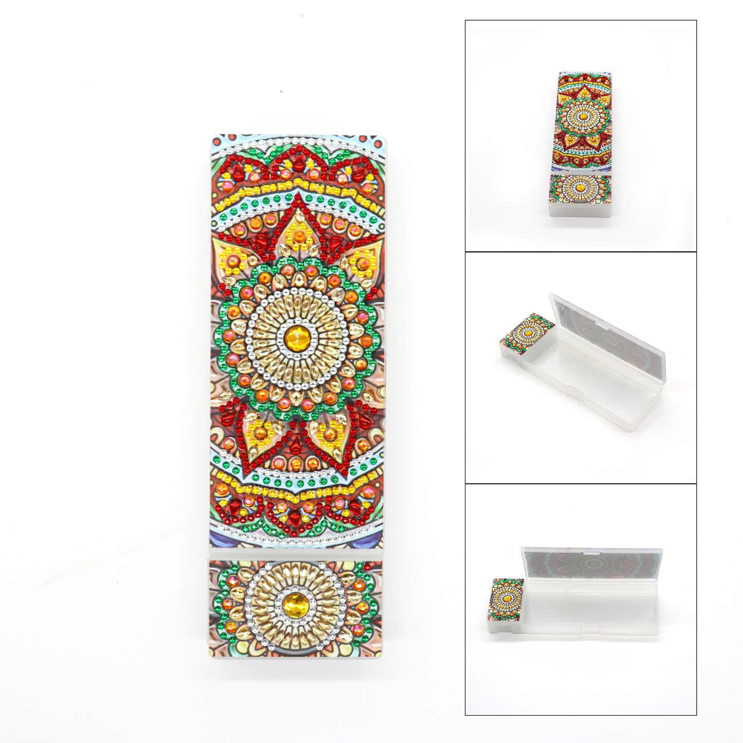 DIY Mandala Shaped Diamond Painting Pencil Box Geschenk 